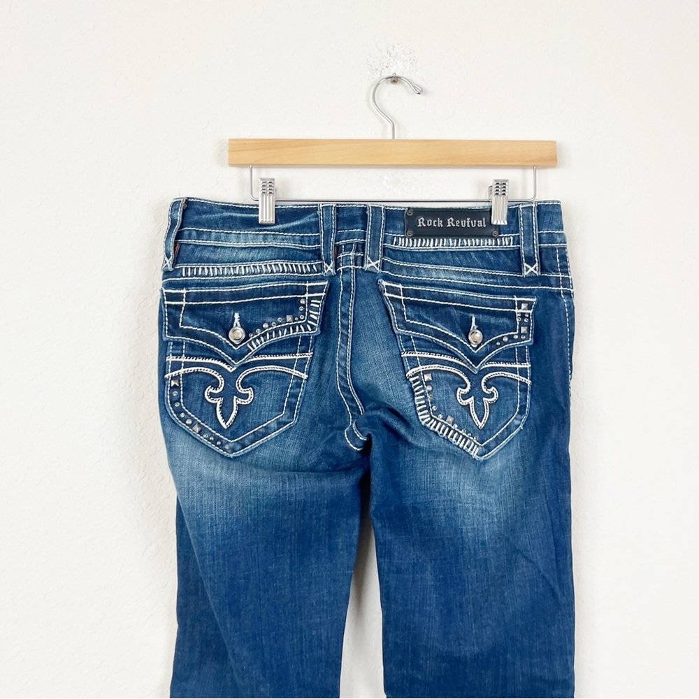 Rock Revival Jen Bootcut Jeans Embellished Size 31 - Picture 7 of 9